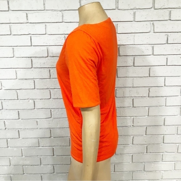 J.Crew Women’s Orange FormKnit elbow-sleeve T-shirt - Picture 4 of 5